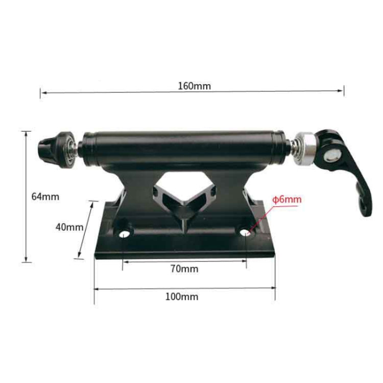 Bicycle Luggage Rack Front Fork Quickly Remove Fixed Clip, Color: RC02 Black