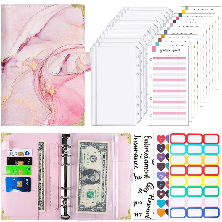 A6 Leather Loose-leaf Budget Book Handbook Notepad