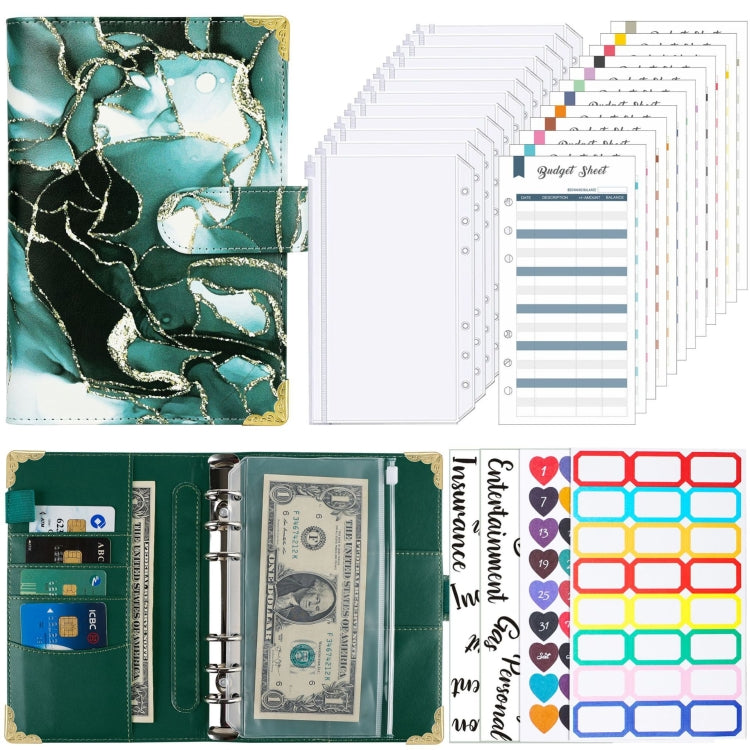 A6 Leather Loose-leaf Budget Book Handbook Notepad