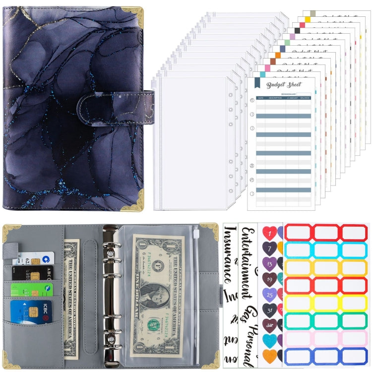 A6 Leather Loose-leaf Budget Book Handbook Notepad