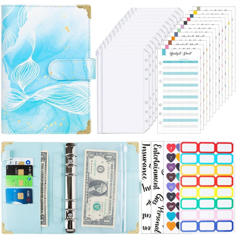 A6 Leather Loose-leaf Budget Book Handbook Notepad