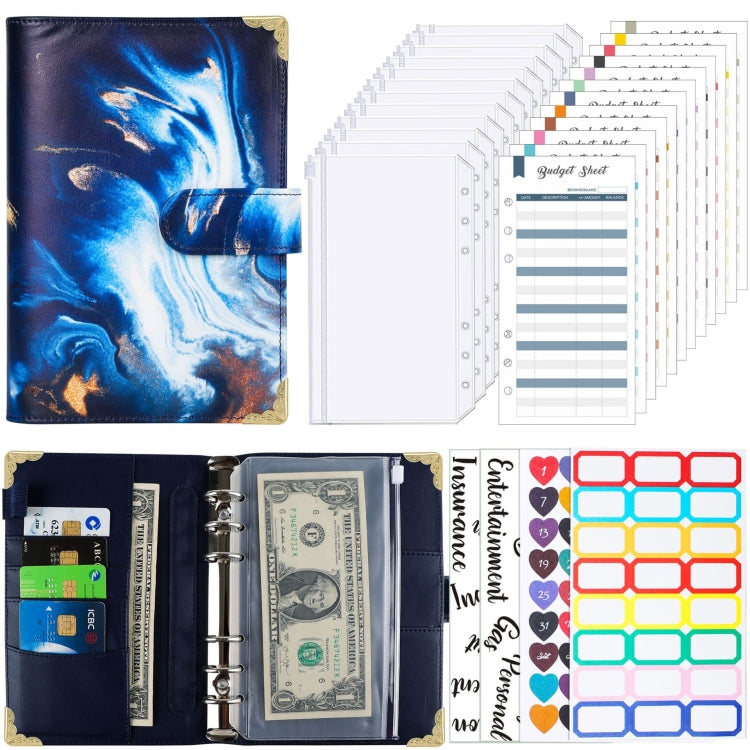 A6 Leather Loose-leaf Budget Book Handbook Notepad