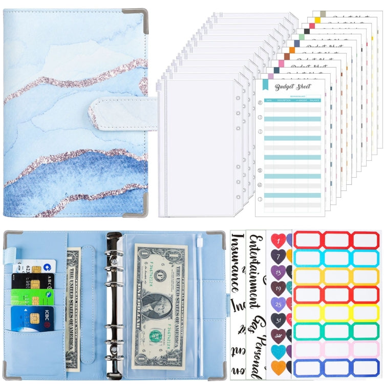 A6 Leather Loose-leaf Budget Book Handbook Notepad