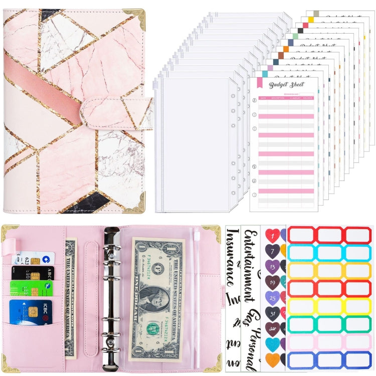 A6 Leather Loose-leaf Budget Book Handbook Notepad