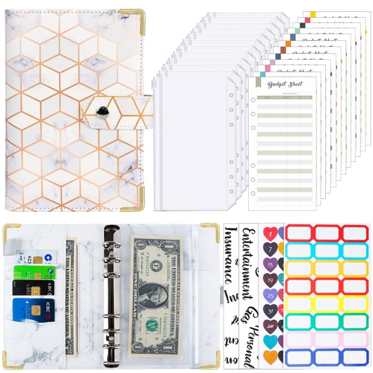 A6 Leather Loose-leaf Budget Book Handbook Notepad