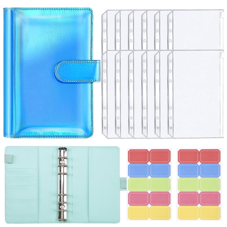A6 Dazzling Color Loose-leaf Handbook Laser Macaroon PU Cash Budget Book
