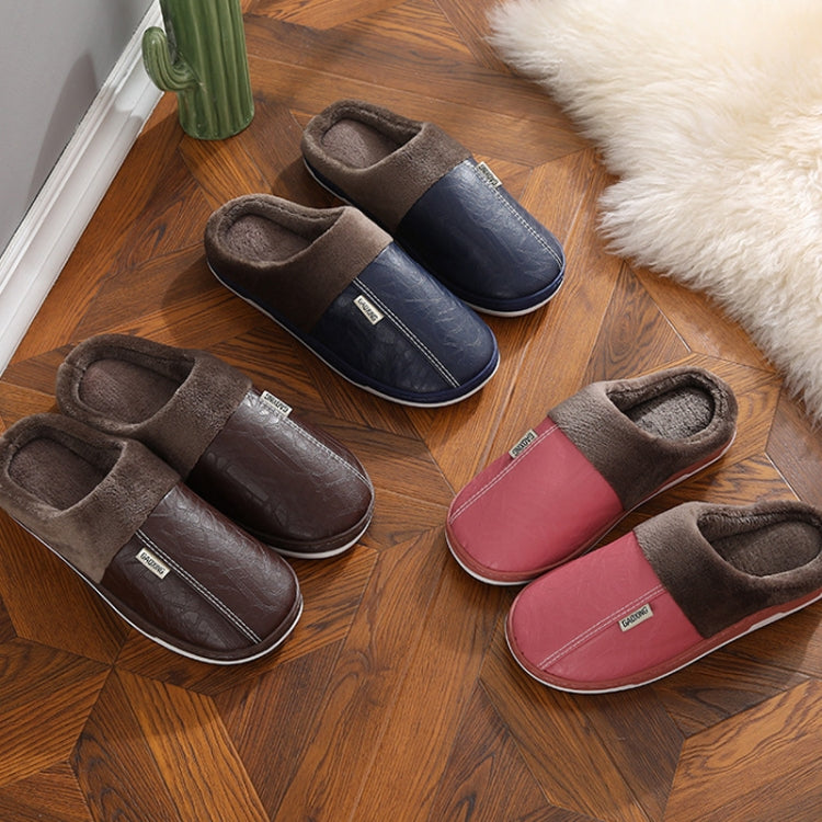 FY-AL11 Household Slippers Lovers Baotou Cotton Shoes Fleece Keeps Warm Slippers, Size: 4