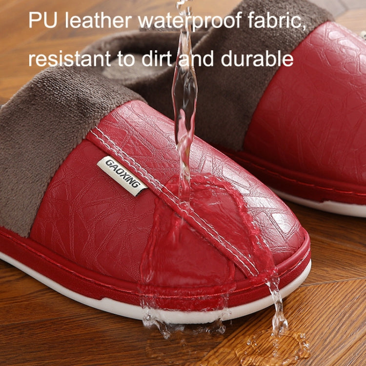 FY-AL11 Household Slippers Lovers Baotou Cotton Shoes Fleece Keeps Warm Slippers, Size: 4