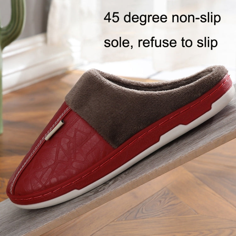FY-AL11 Household Slippers Lovers Baotou Cotton Shoes Fleece Keeps Warm Slippers, Size: 4