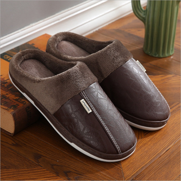 FY-AL11 Household Slippers Lovers Baotou Cotton Shoes Fleece Keeps Warm Slippers, Size: 4
