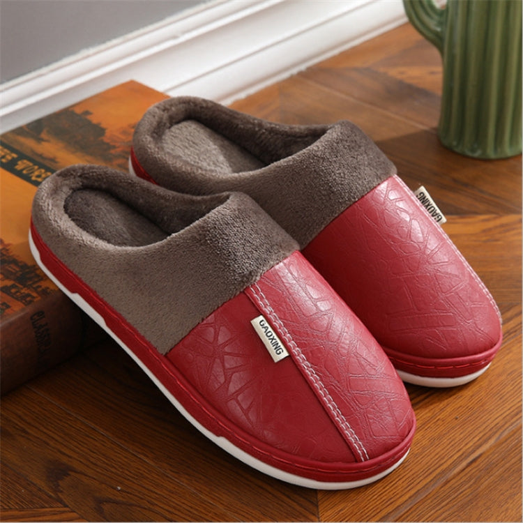 FY-AL11 Household Slippers Lovers Baotou Cotton Shoes Fleece Keeps Warm Slippers, Size: 4