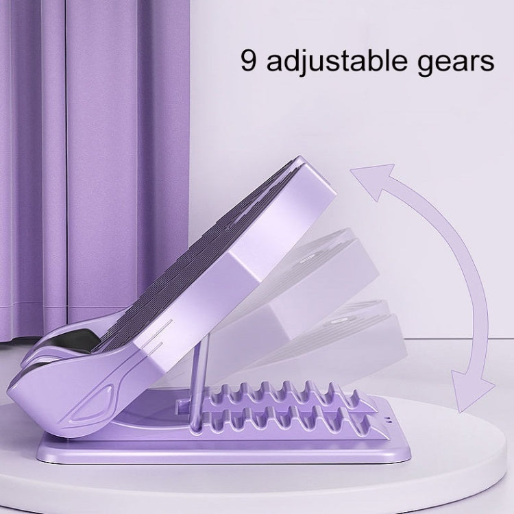 Folding Stretching Board Magnet Massage Inclined Pedal Lilac Purple (Magnet PP)