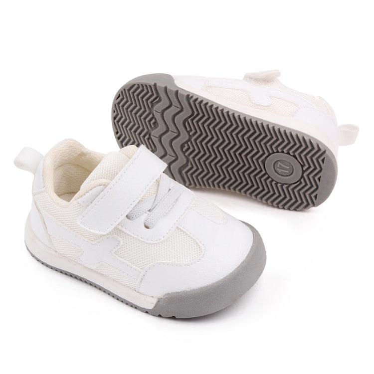 D2678 Autumn Baby Shoes Super Skin Children Sport White Shoees, Size: 19