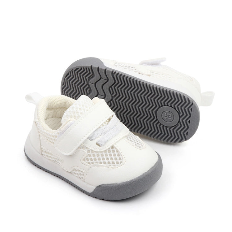 D2678 Autumn Baby Shoes Super Skin Children Sport White Shoees, Size: 19