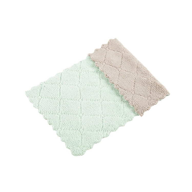 Household Kitchen Towels Absorbent Thicker Double-layer Microfiber Wipe Table Kitchen Towel Cleaning Dish Washing Cloth