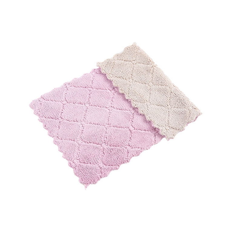 Household Kitchen Towels Absorbent Thicker Double-layer Microfiber Wipe Table Kitchen Towel Cleaning Dish Washing Cloth