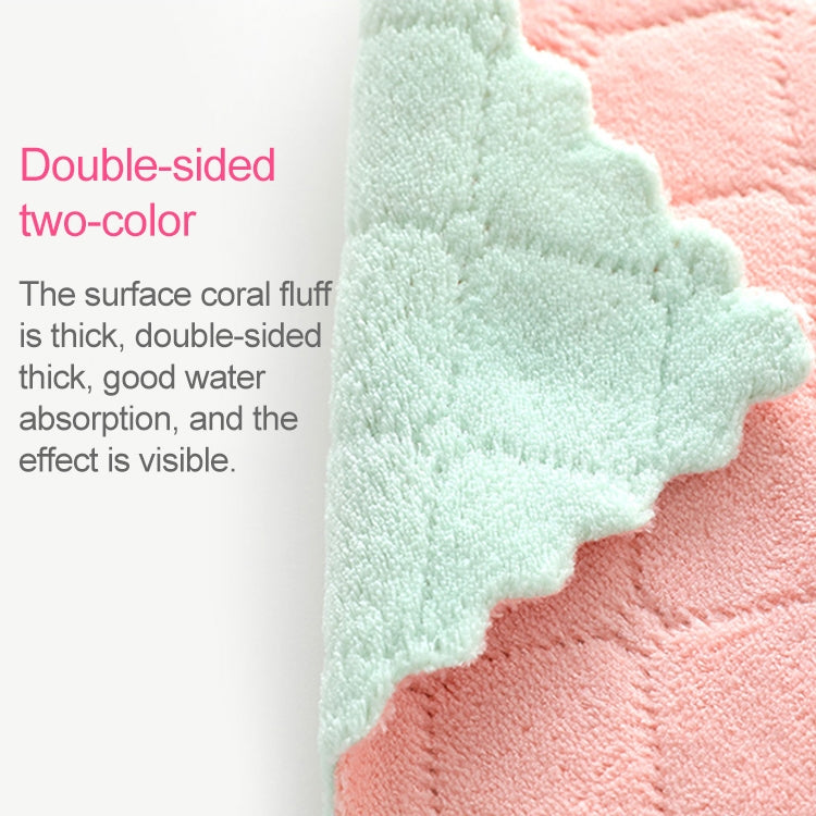 Household Kitchen Towels Absorbent Thicker Double-layer Microfiber Wipe Table Kitchen Towel Cleaning Dish Washing Cloth