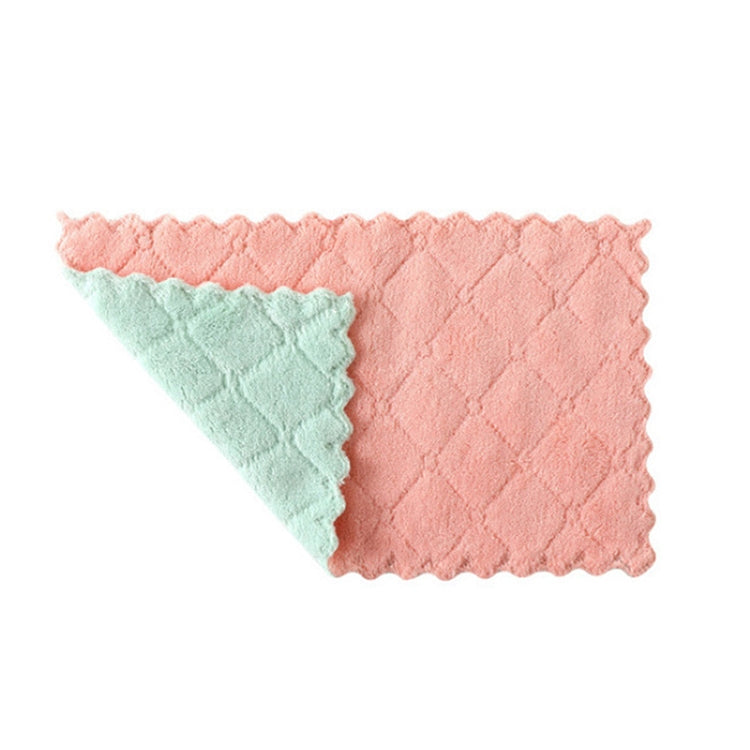 Household Kitchen Towels Absorbent Thicker Double-layer Microfiber Wipe Table Kitchen Towel Cleaning Dish Washing Cloth