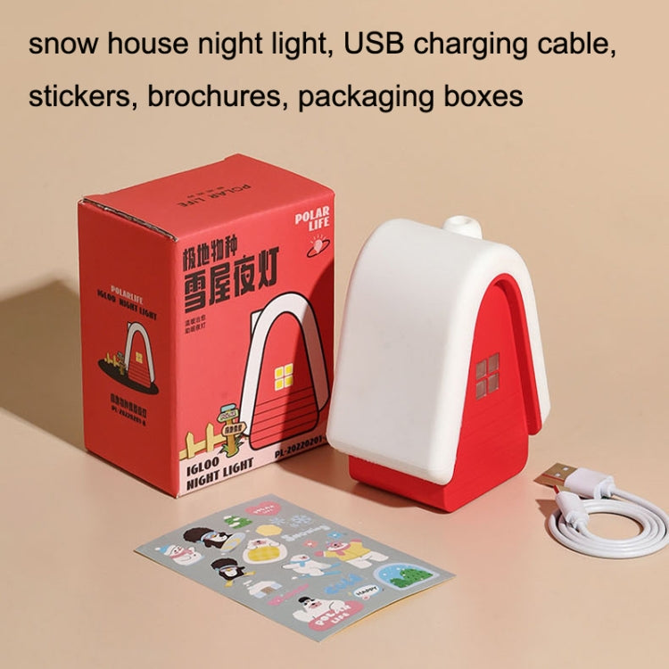 Snow House Small Night Lights Children Sleep Regularly Lights Bedside Ambiance Lamp