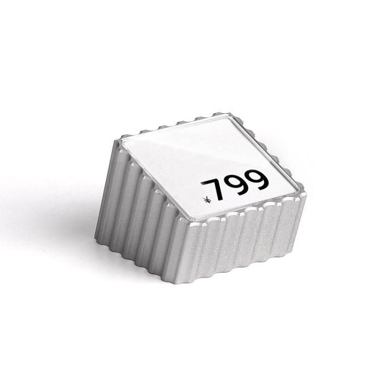 Desktop Metal Tag Price Display Board, Size: Square Small (Silver)
