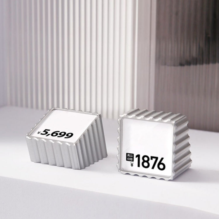 Desktop Metal Tag Price Display Board, Size: Round Large (Silver)