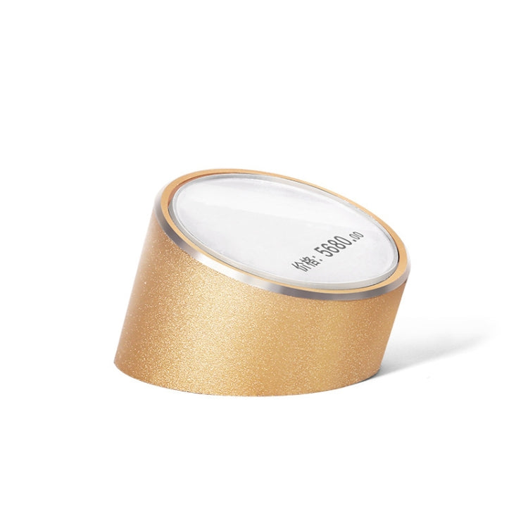 Desktop Metal Tag Price Display Board, Size: Round Small (Gold)