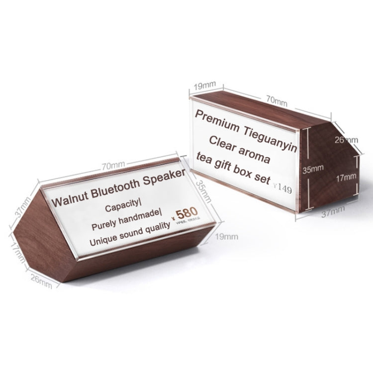Walnut Pentagonal Jewelry Display Price Tag Board(70x32mm)