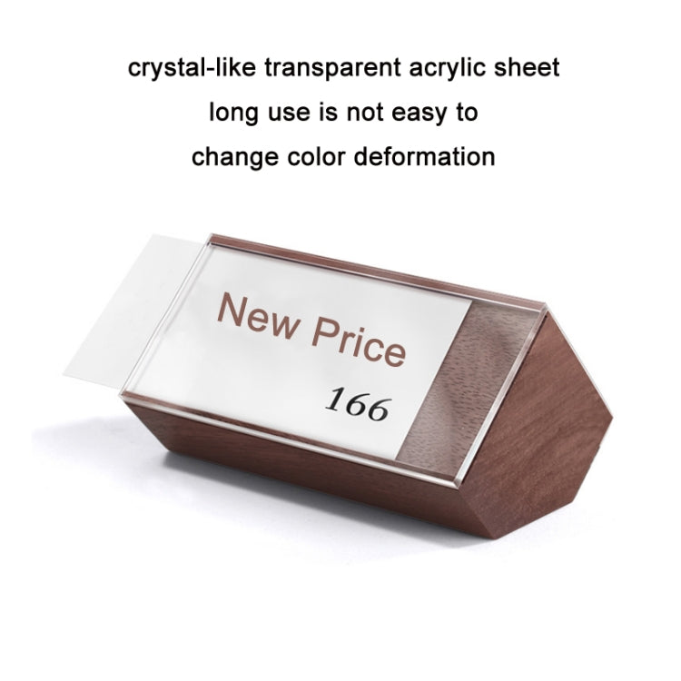 Walnut Pentagonal Jewelry Display Price Tag Board(70x32mm)