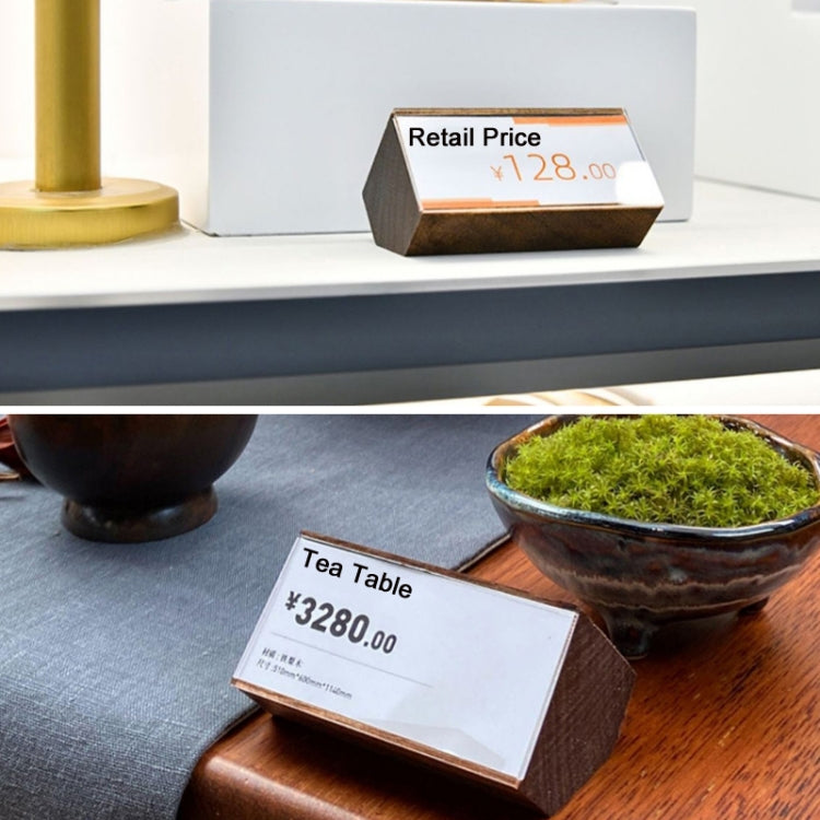 Walnut Pentagonal Jewelry Display Price Tag Board(70x32mm)