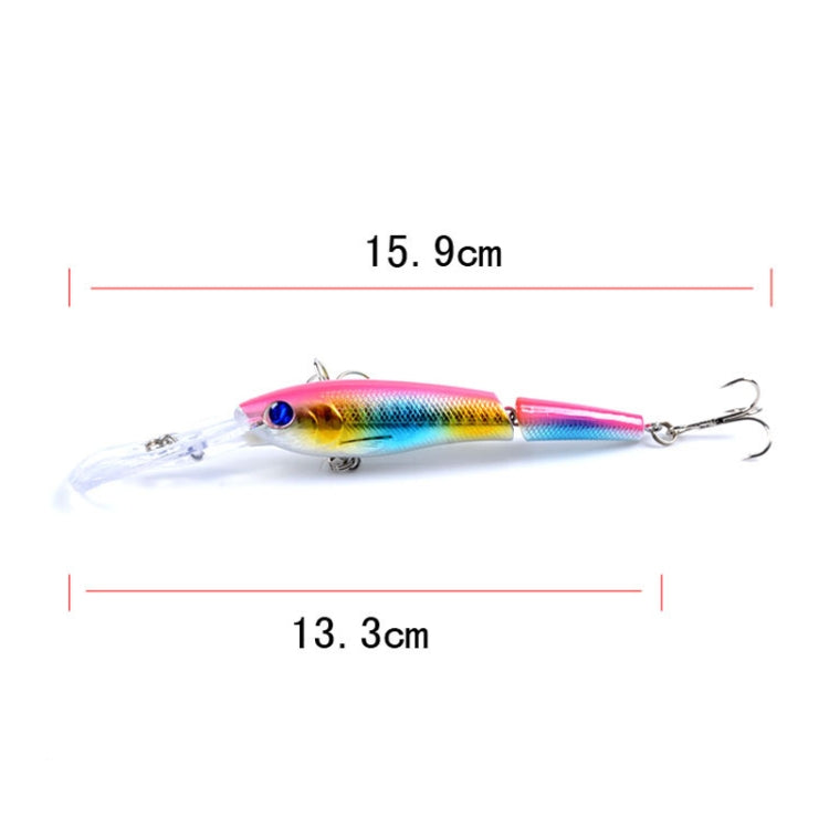 6 PCS M0208 13.3cm/13.4g Lure Bionic Multi-section Mino Fake Lure Plastic Lure