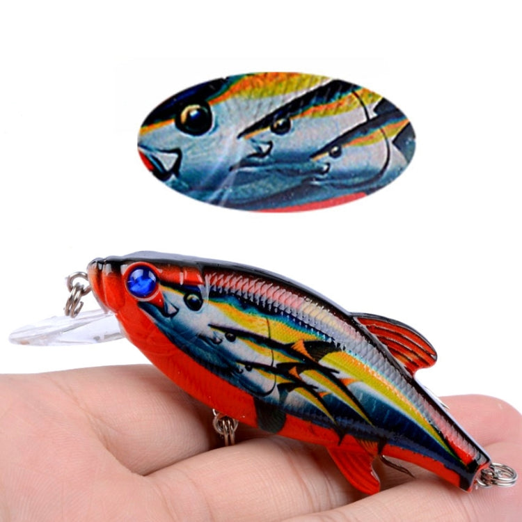 5 PCS LB72 8cm/10.9g Lure Painted Floating Bionic Lure Rattle Pearl False Lure