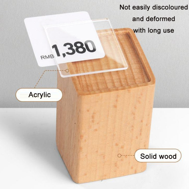 Commodity Price Display Board Tea Set Wine Label Stand, Specification: Round Beech