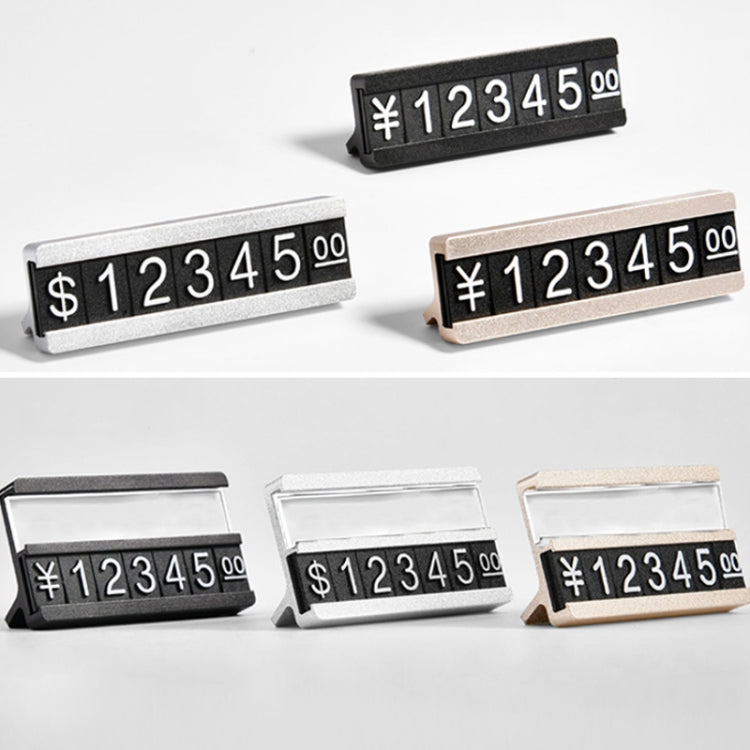 2 PCS Metal Digital Grain Price Display Micro Standing Plate, Size: