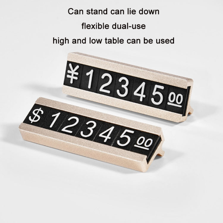 2 PCS Metal Digital Grain Price Display Micro Standing Plate, Size: