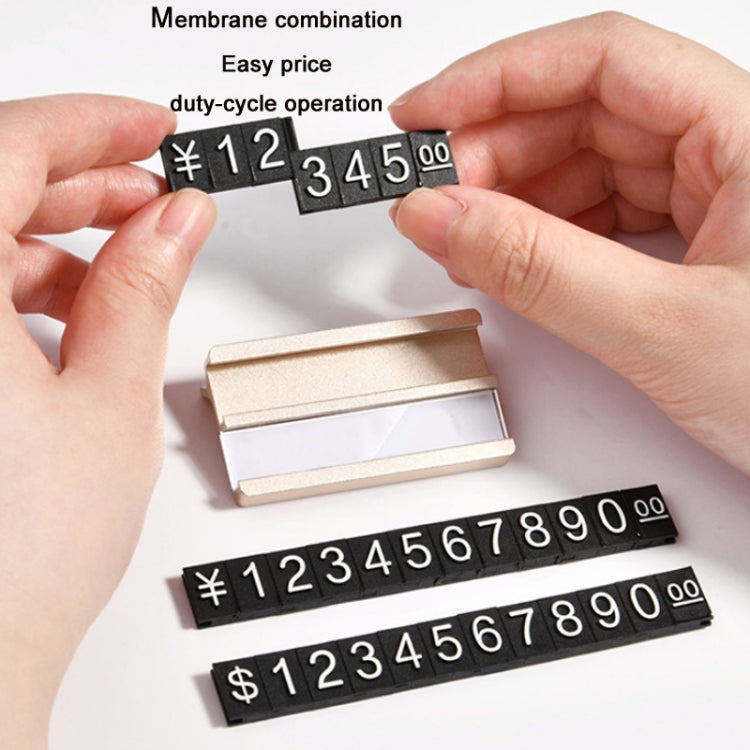 2 PCS Metal Digital Grain Price Display Micro Standing Plate, Size: