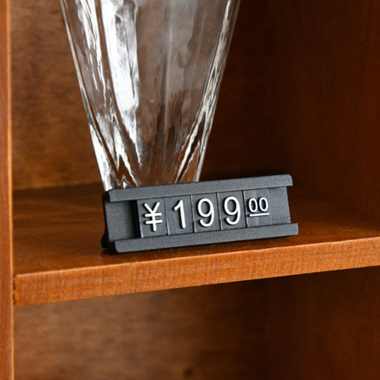 2 PCS Metal Digital Grain Price Display Micro Standing Plate, Size: