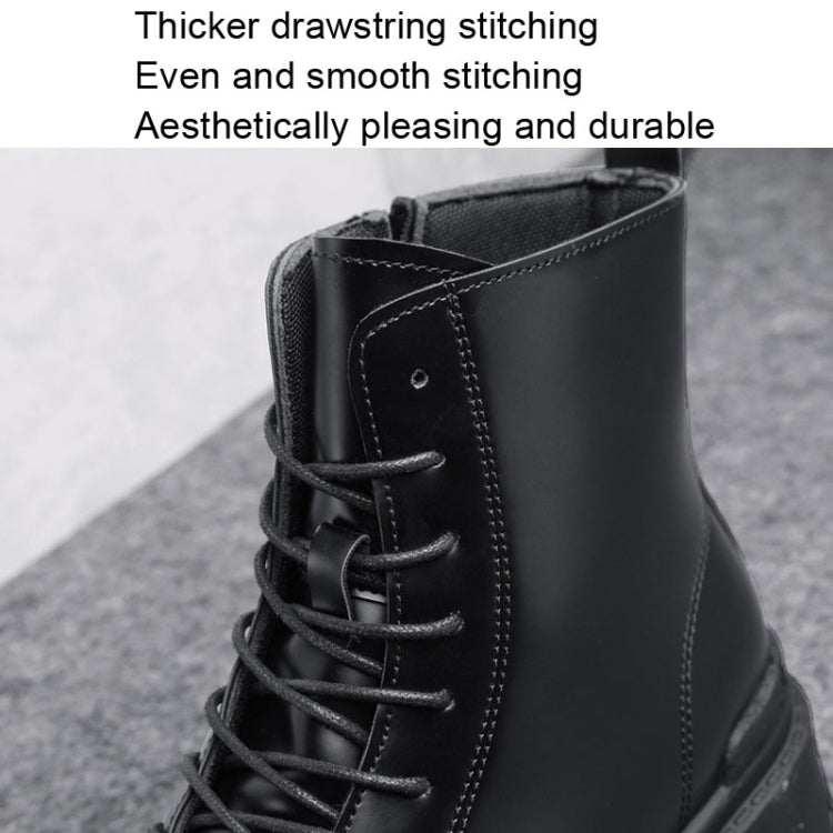 Men Martin Boots Motorcycle Leather Boots High Top Work Boots, Size: