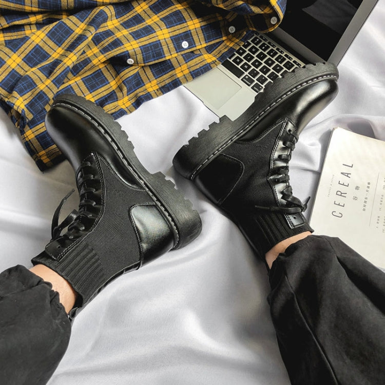 Men Martin Boots High-top Retro Sock Mouth Men Boots, Size: