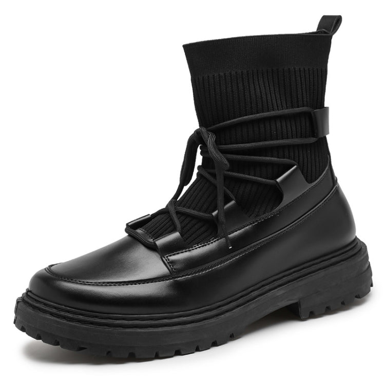 Men Martin Boots High-top Retro Sock Mouth Men Boots, Size:
