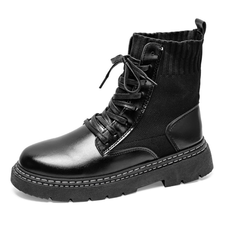 Men Martin Boots High-top Retro Sock Mouth Men Boots, Size: