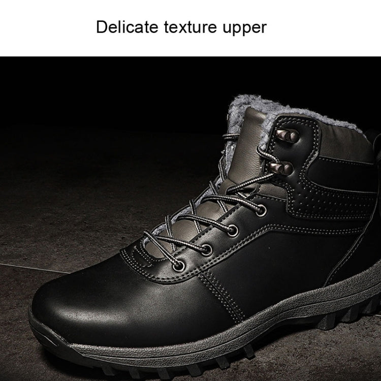 GG-858 Men Snow Boots Velvet Keep Warm Thick Bottom Men Boots, Size: