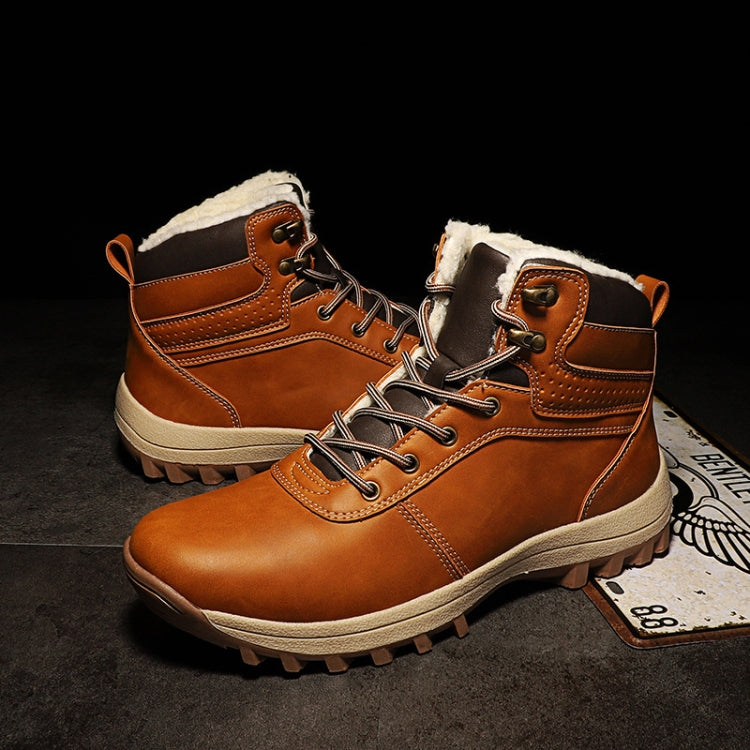 GG-858 Men Snow Boots Velvet Keep Warm Thick Bottom Men Boots, Size: