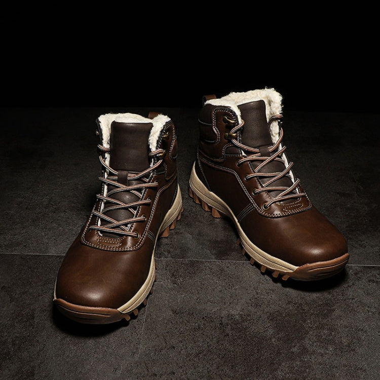 GG-858 Men Snow Boots Velvet Keep Warm Thick Bottom Men Boots, Size: