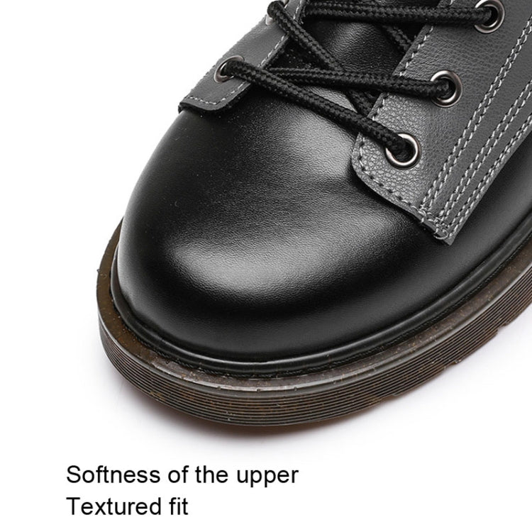 JL-MR062 Men Martin Boots High-Top Lace Biker Work Shoes, Size: