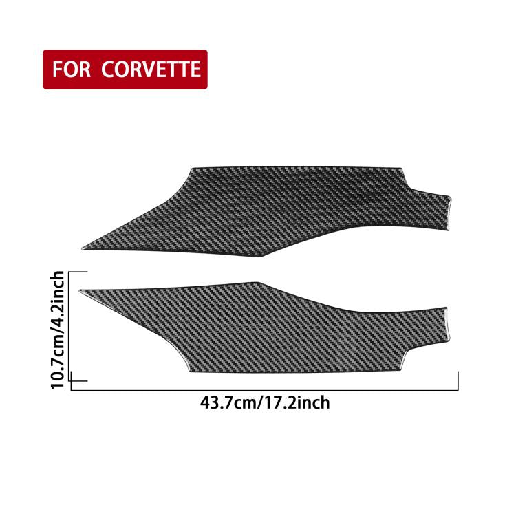 For Chevrolet Corvette C8 2pcs /Set Door Panel Decorative Sticker - Black