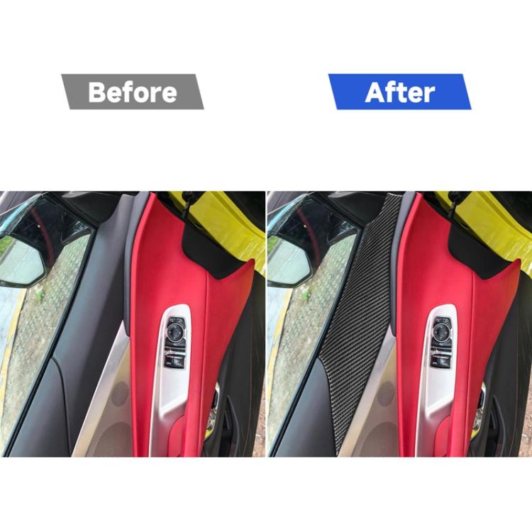 For Chevrolet Corvette C8 2pcs /Set Door Panel Decorative Sticker - Black