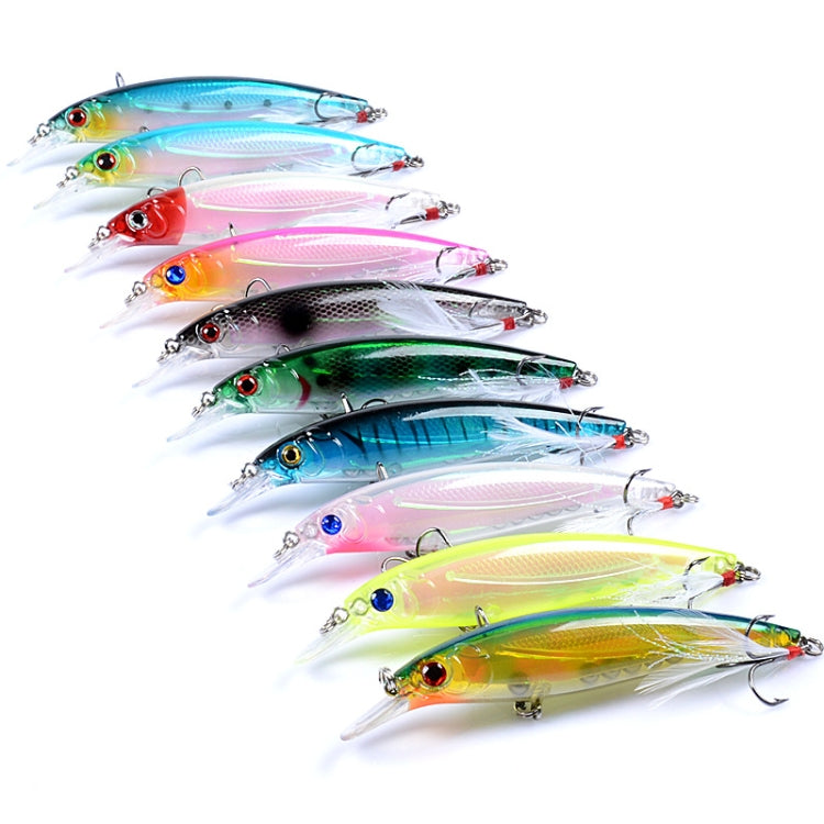 5 PCS M0195 11cm/13.4g Lures Casting Feather Hook Mino Hard Baits Bionic Bait