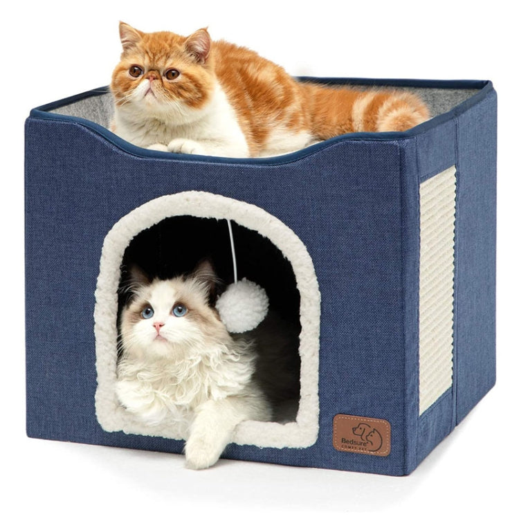Pet Stool Pet Kennel Indoor Foldable Storage Stool Cat Dog Kennel 41 x 41 x 35cm
