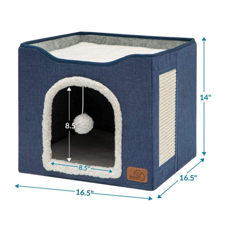 Pet Stool Pet Kennel Indoor Foldable Storage Stool Cat Dog Kennel 41 x 41 x 35cm