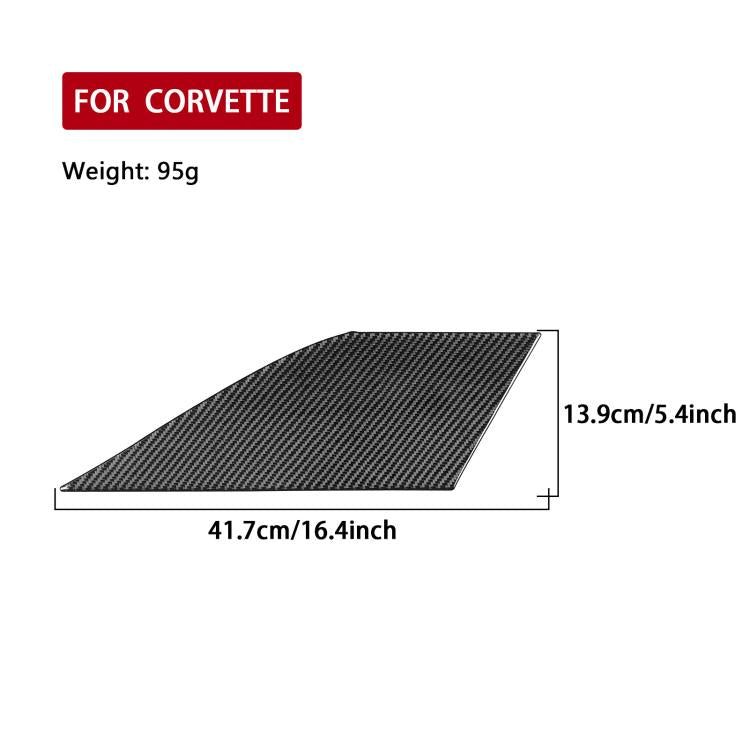 For Chevrolet Corvette C8 Right-Hand Drive Front Storage Vent Sticker - Black